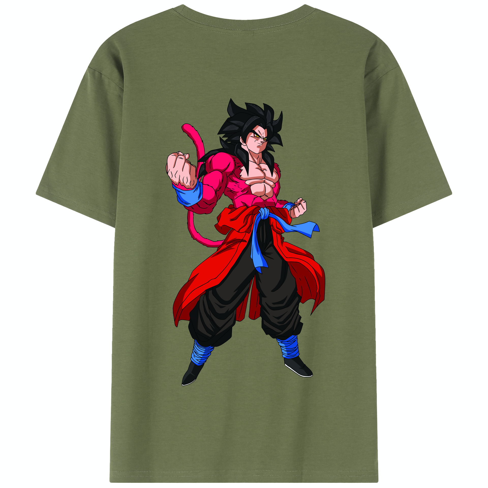 （画像用） ドラゴンボール 孫悟空（そん ごくう）Son Goku カカロット DRAGON BALL Kakarotto 綿100％半袖Tシャツ（背面プリント）